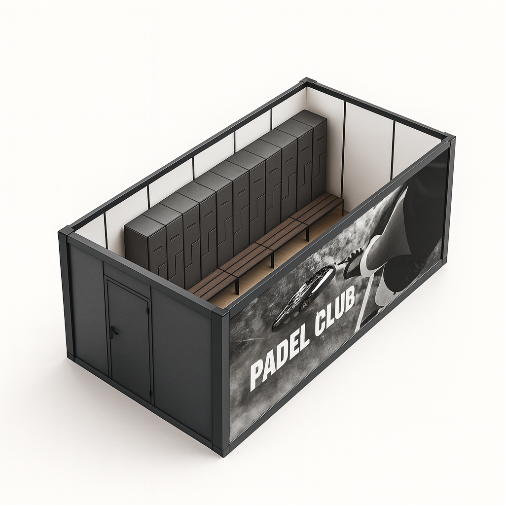 Szatnie sportowe modułowe